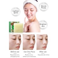 Ailke Organic Lighten Spot Shrink Pores Brighten Skin Tone Shea Butter Face Bathing Whitening Plants Soap